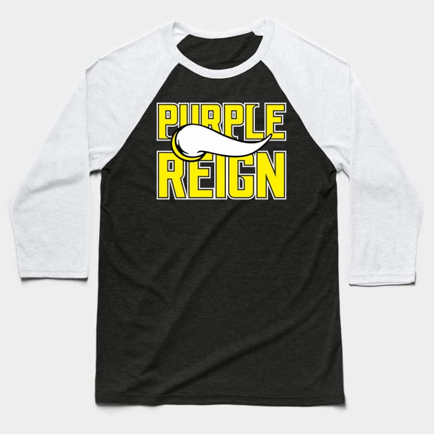 Viking Purple Reign Baseball T-Shirt by ilovemubs